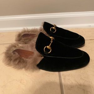 Gucci Velvet Princetown Loafers